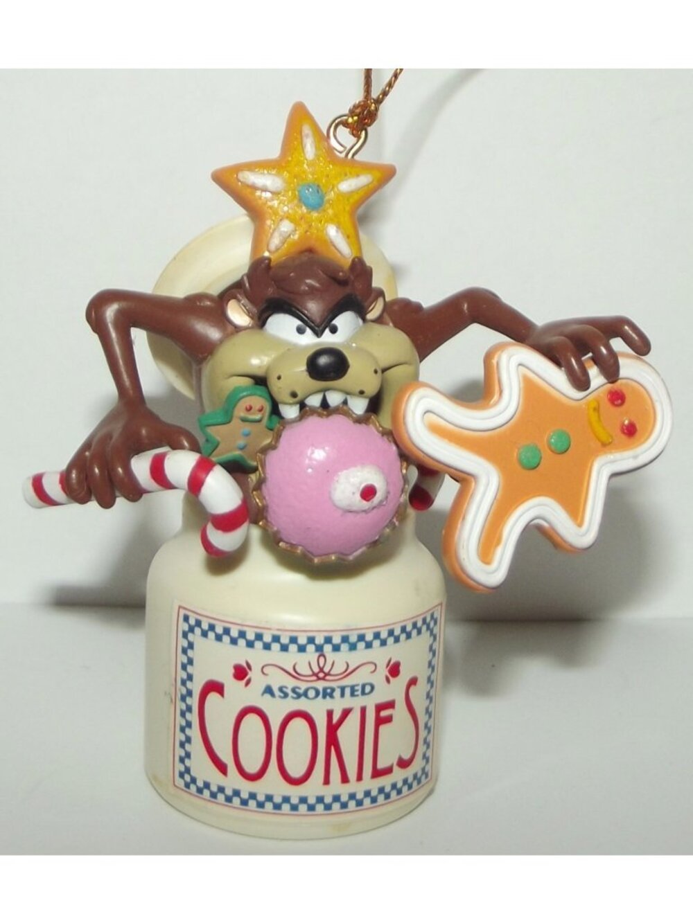TAZ Christmas Ornament Looney Tunes Tasmanian Devil Cookie Jar Warner Bros 1996